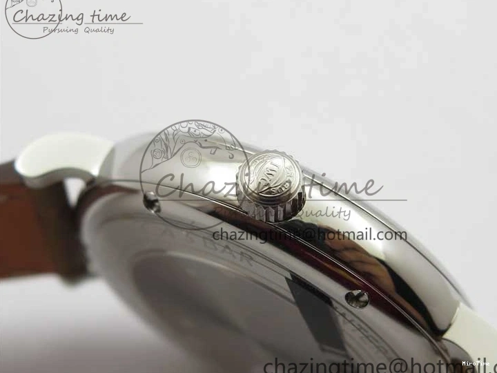 MIROTIME 0127 Durable Portofino 37mm SS V7F 1:1 Best Edition White Dial on Light Brown Leather Strap A 7092